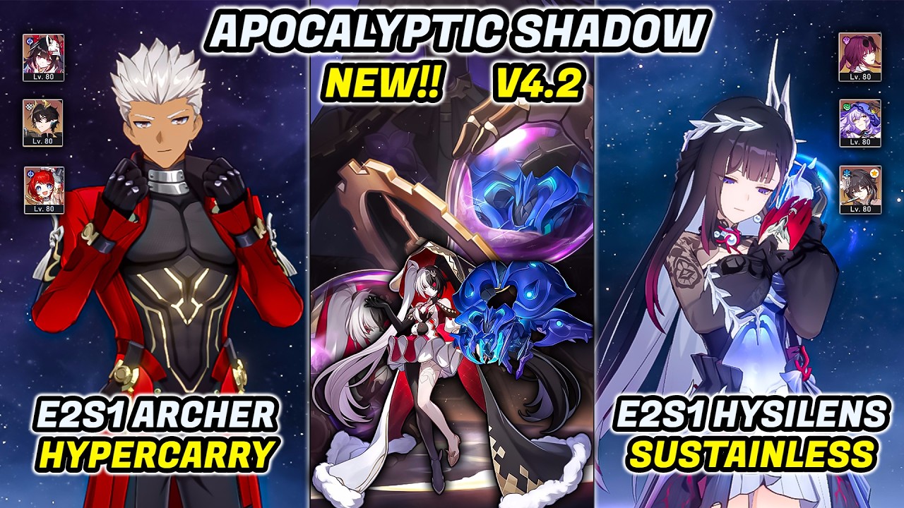 New!! Apocalyptic Shadow 4 3 Stars | E2S1 Archer & E2S1 Hysilens DOT | HSR 4.2