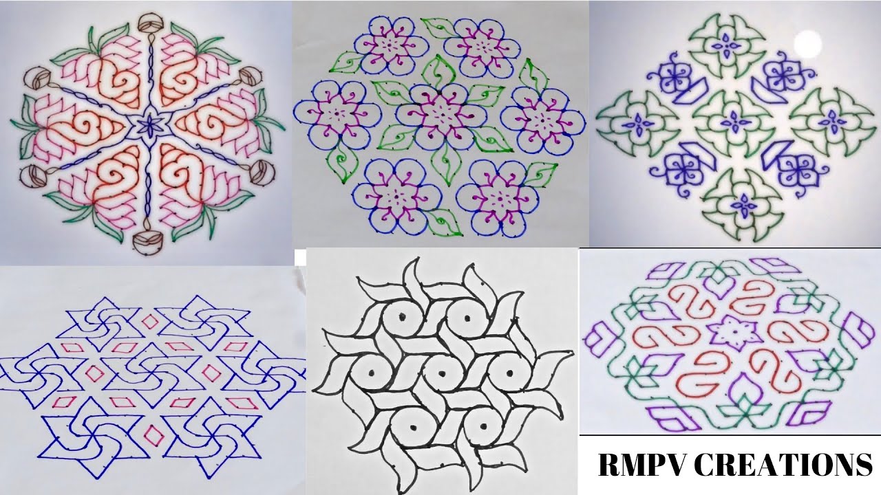 Beautiful 21x11,19x10,18x2,11x6 Rangoli Designs for Festivals and Competitions |Big & Grand Rangolis
