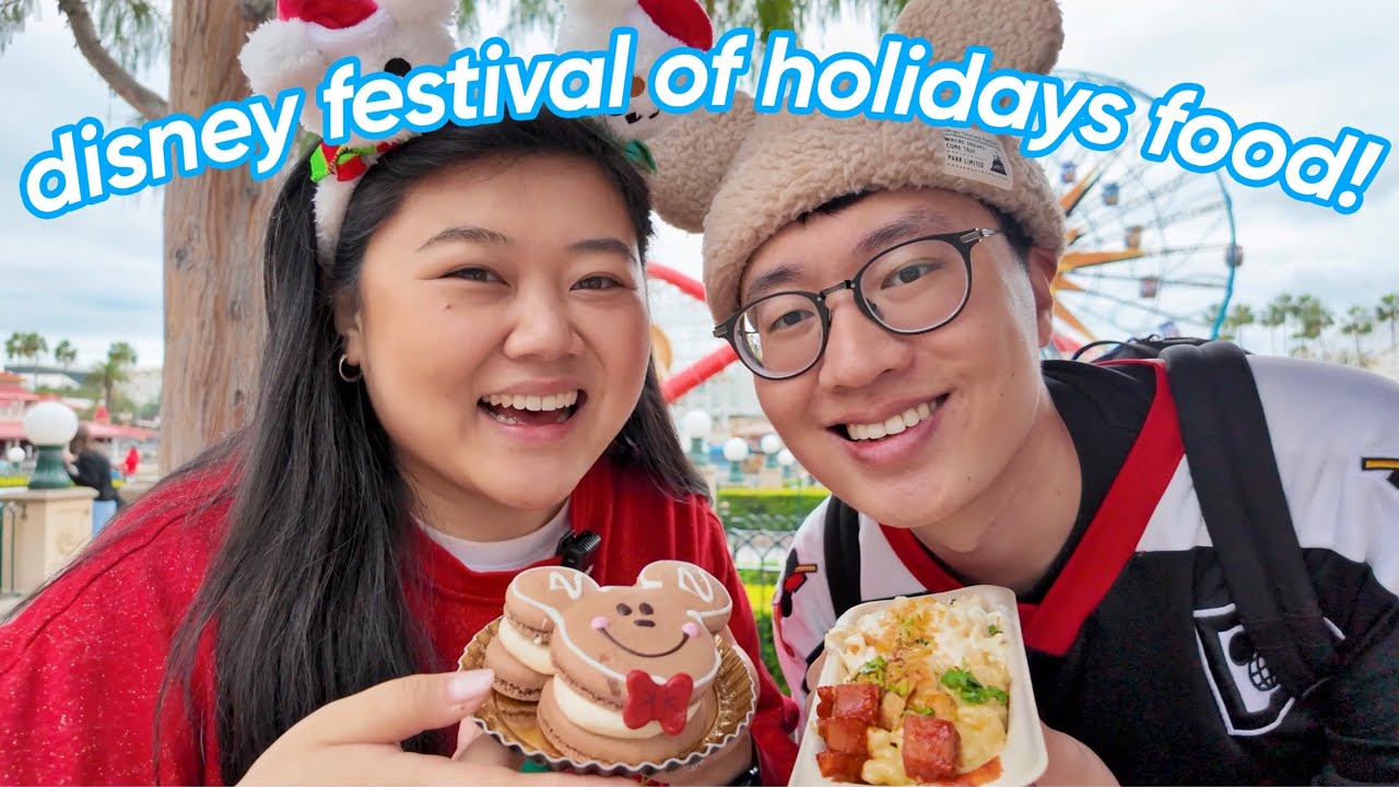 what to eat at DCA festival of holidays! 😋🎄+ MERCH ANNOUNCEMENT!!!🧋 | VLOGMAS DAY 1