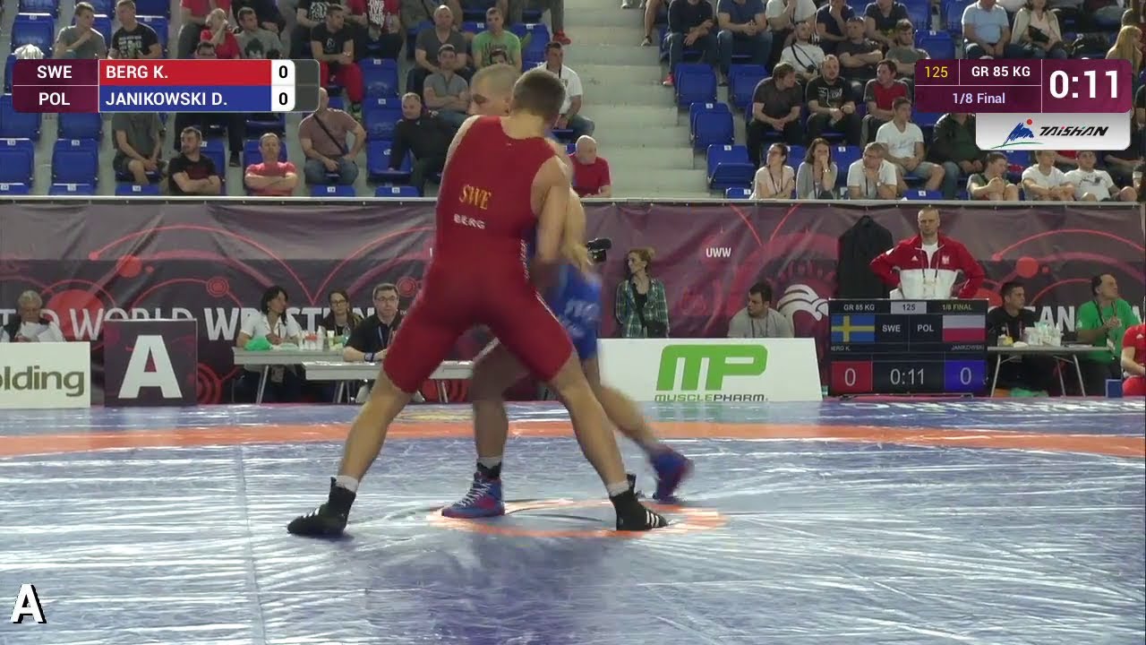 1/8 GR - 85 kg: K. BERG (SWE) df. D. JANIKOWSKI (POL) by TF, 8-0