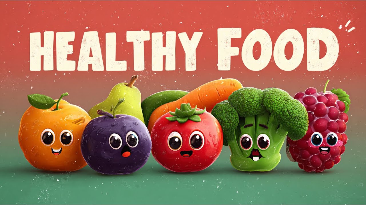 Healthy Food Jazz Song for Kids | Learn Fruits & Vegetables | Fun Educational Music Video