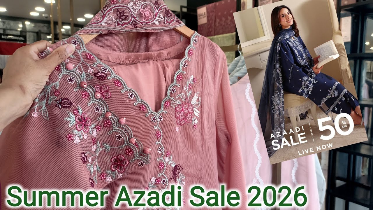 Cross Stitch Summer Sale 50%Off😍Cross Stitch Big Azadi Sale 2026🔥Cross Stitch Pret collection sale 