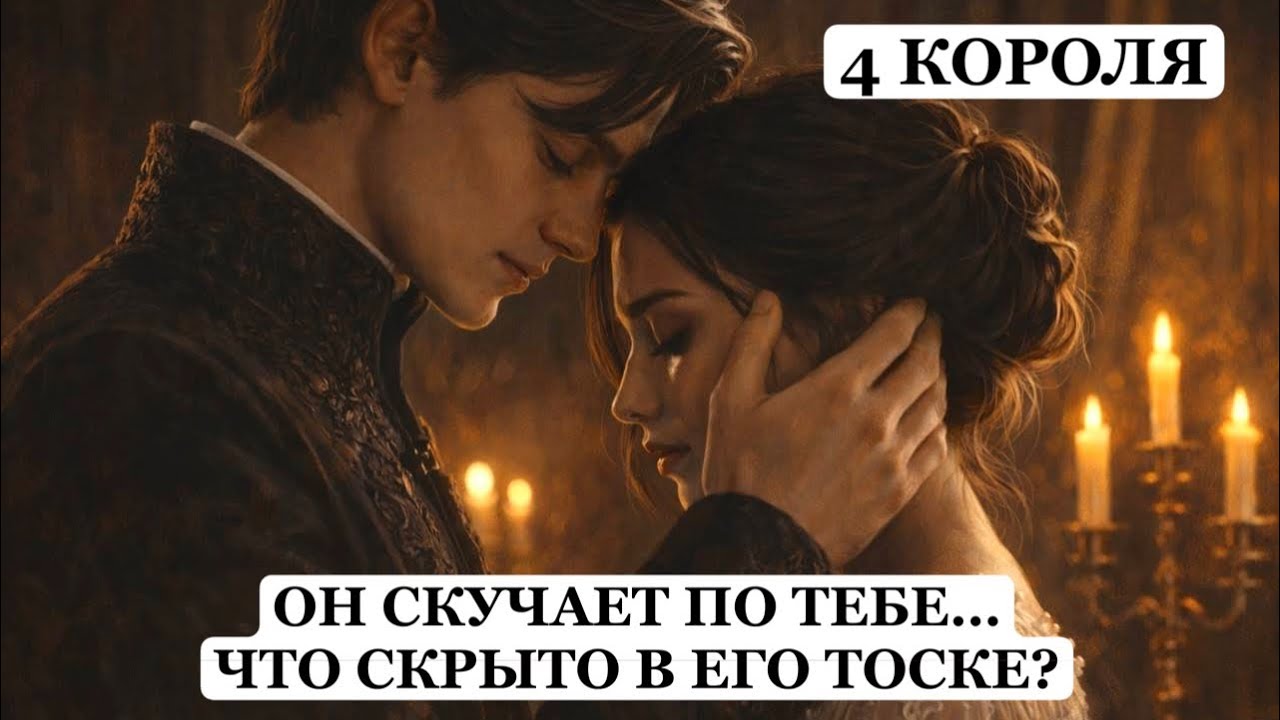 ТАРО Расклад онлайн 4 Короля 👑 Он Скучает По Тебе. ❤️ Что Скрыто в Его Тоске? 🔮