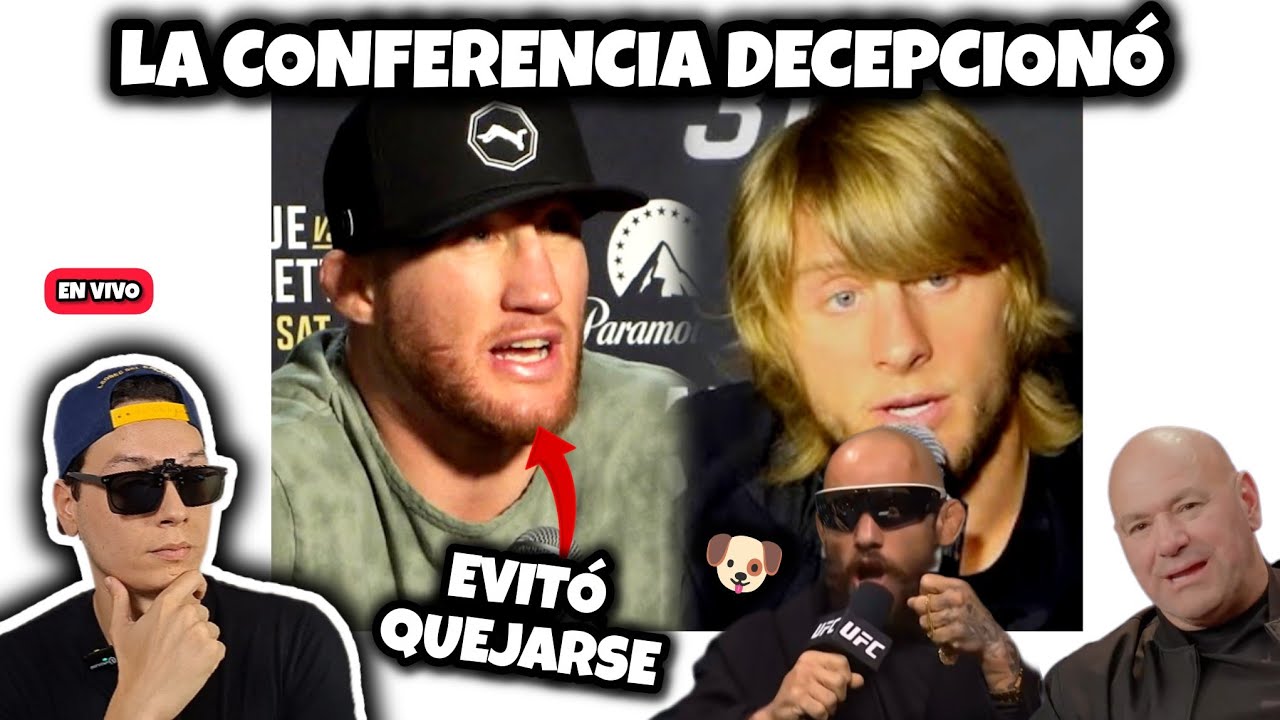 CONFERENCIA decepciona😅 GAETHJE vs PADDY y todo lo que pasó