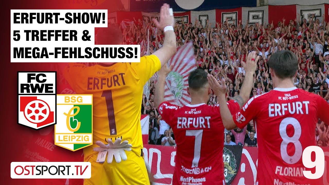 Erfurt-SHOW! 5 Tore & MEGA-Fehlschuss: Rot-Weiß Erfurt - Chemie Leipzig | Regionalliga Nordost