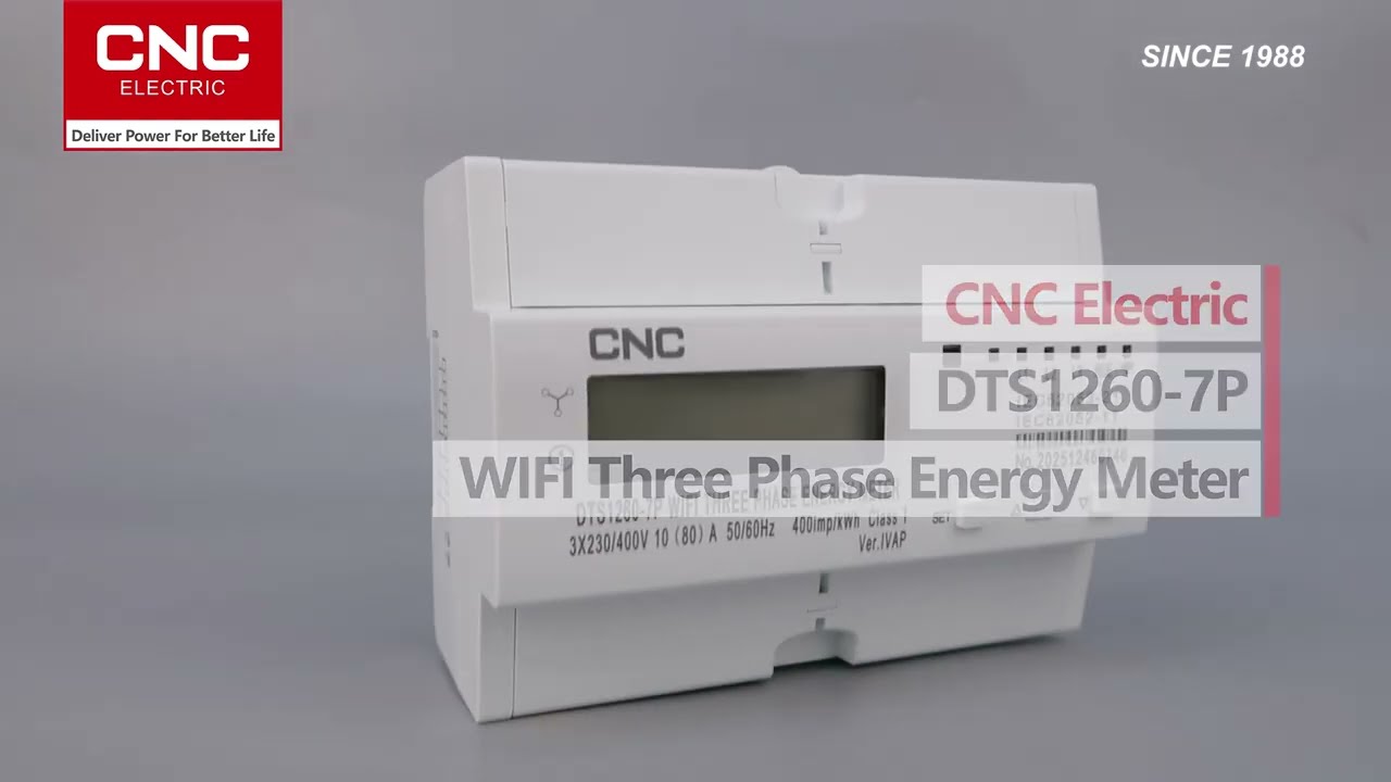 DTS1260-7P WiFi Three-Phase Energy Meter | High-Accuracy PV & Industrial Energy Monitoring