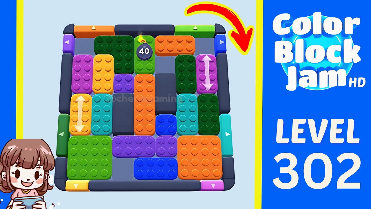 Color Block Jam Level 302 Solution Walkthrough