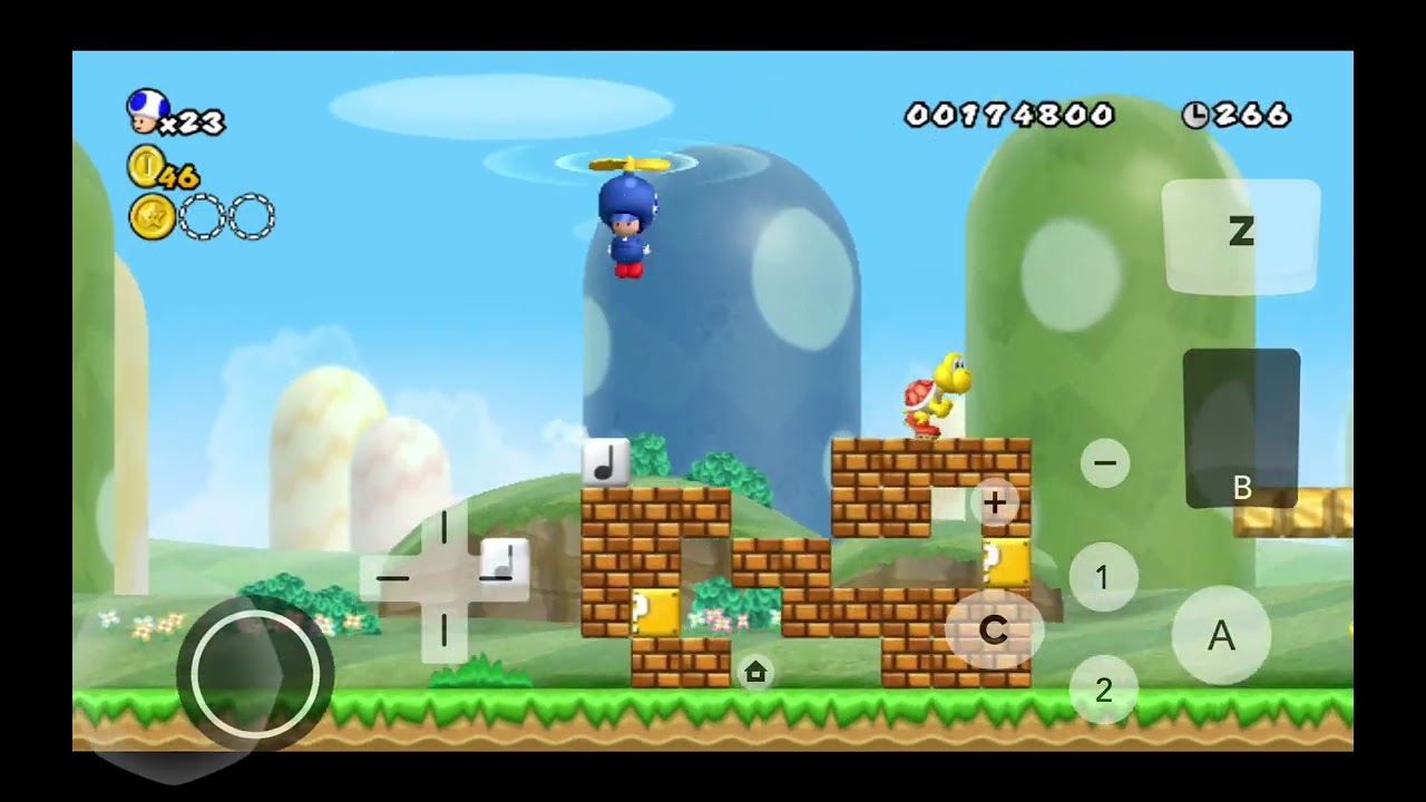 Super Mario Bros. 3+ World 1 Gameplay with Blue Toad