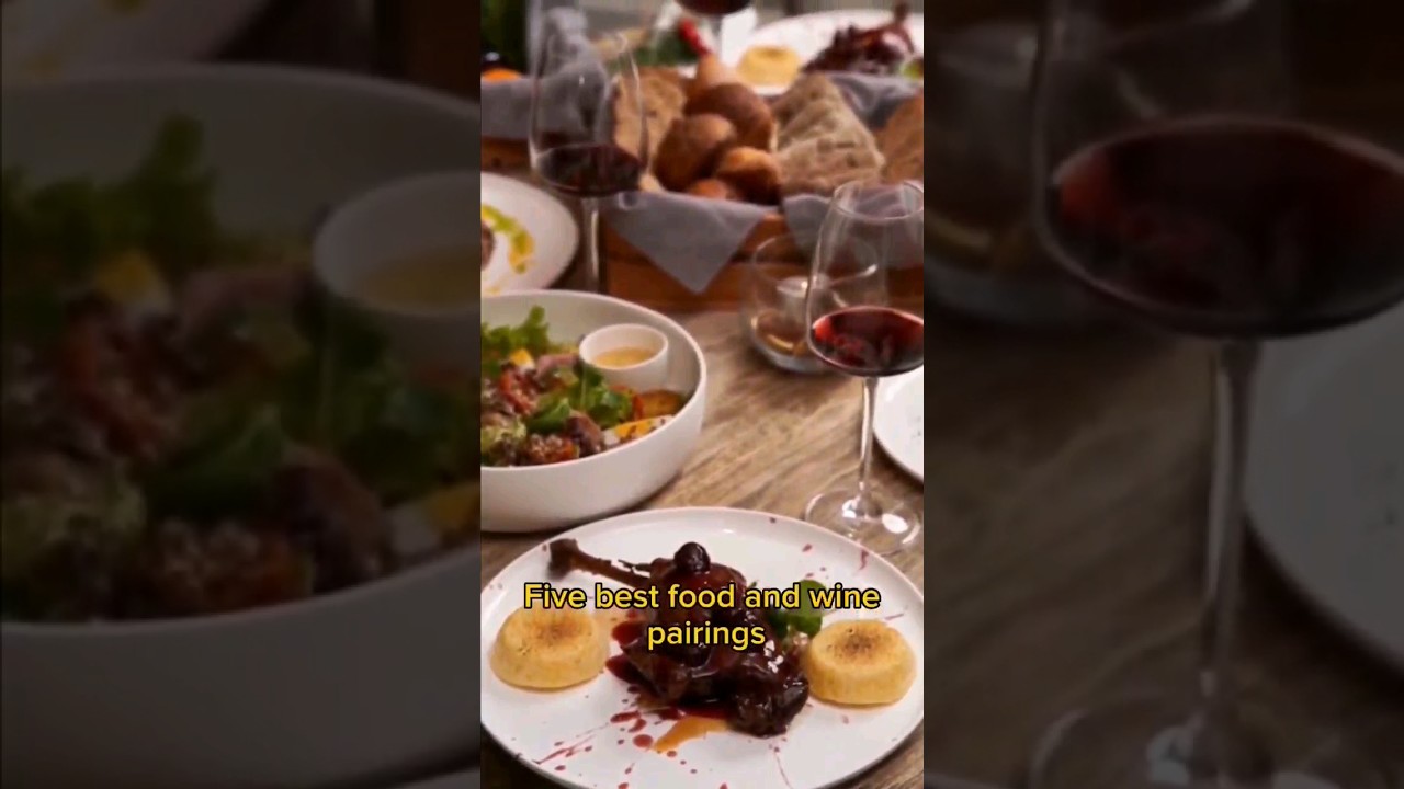 Five best food and wine pairings #wine #food #shorts #pairings