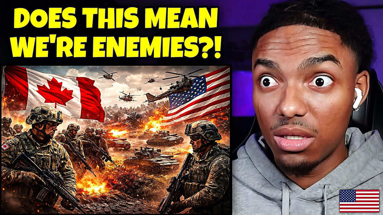 AMERICAN REACTS to Canada Preparing for War Against the USA?!