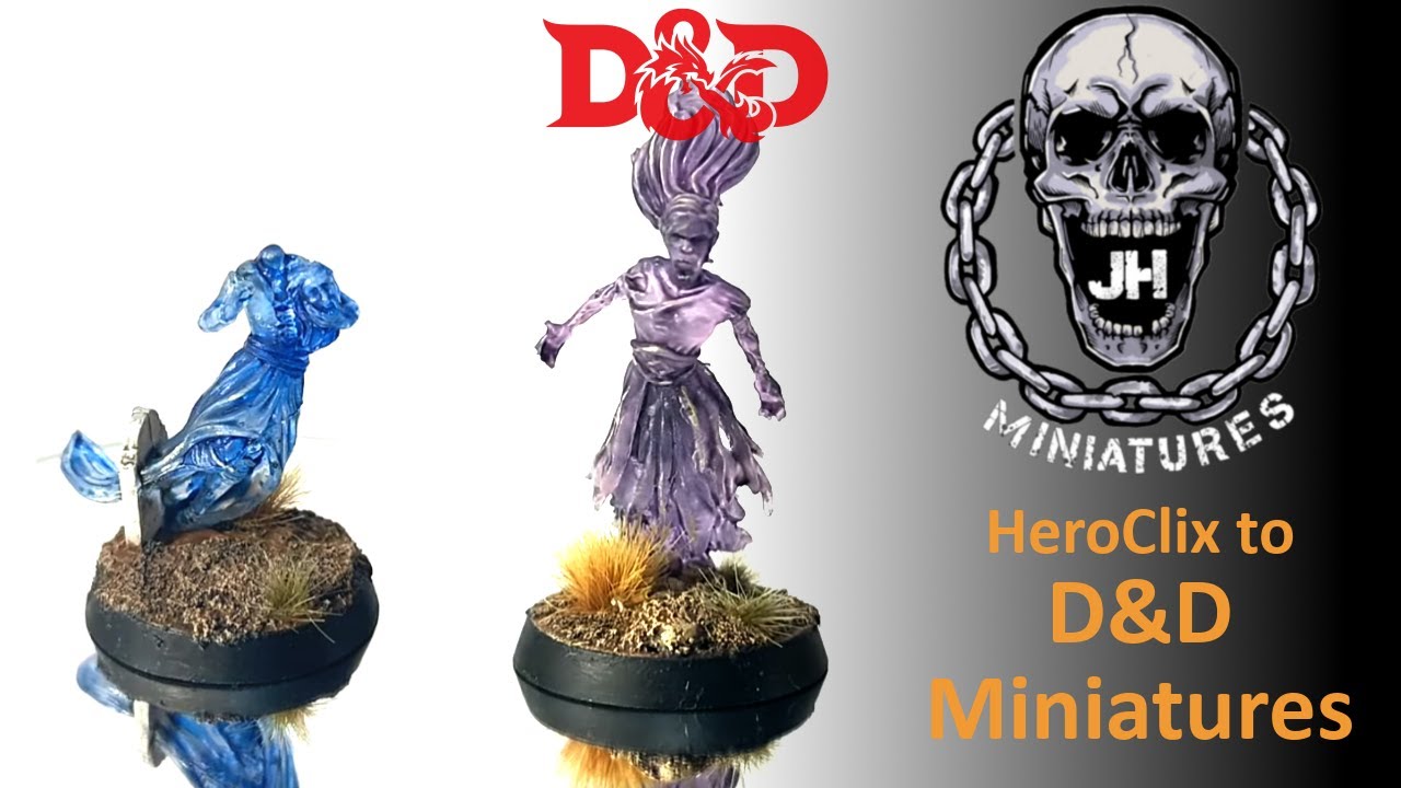 D&D Ghost and Banshee, Painting Wizkids Miniatures