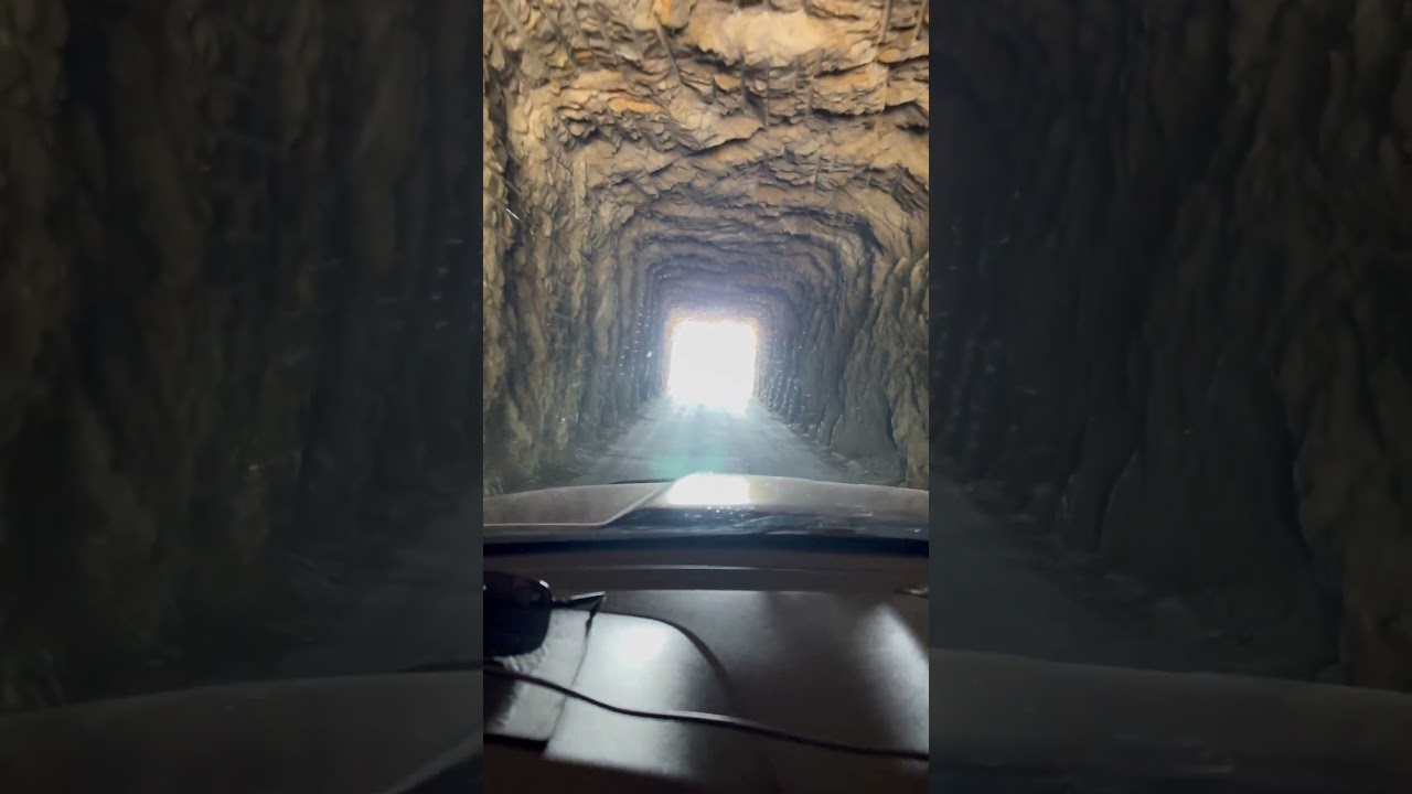 Iron mountain road Tunnel with Mount Rushmore view! South Dakota