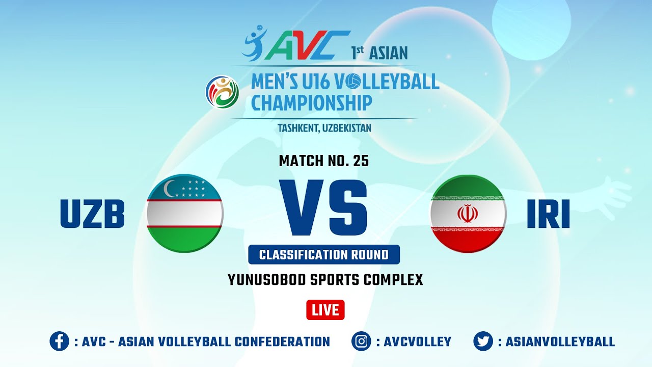 Uzbekistan VS Iran : The 1st Asian Men's U16 Volleyball Championship
