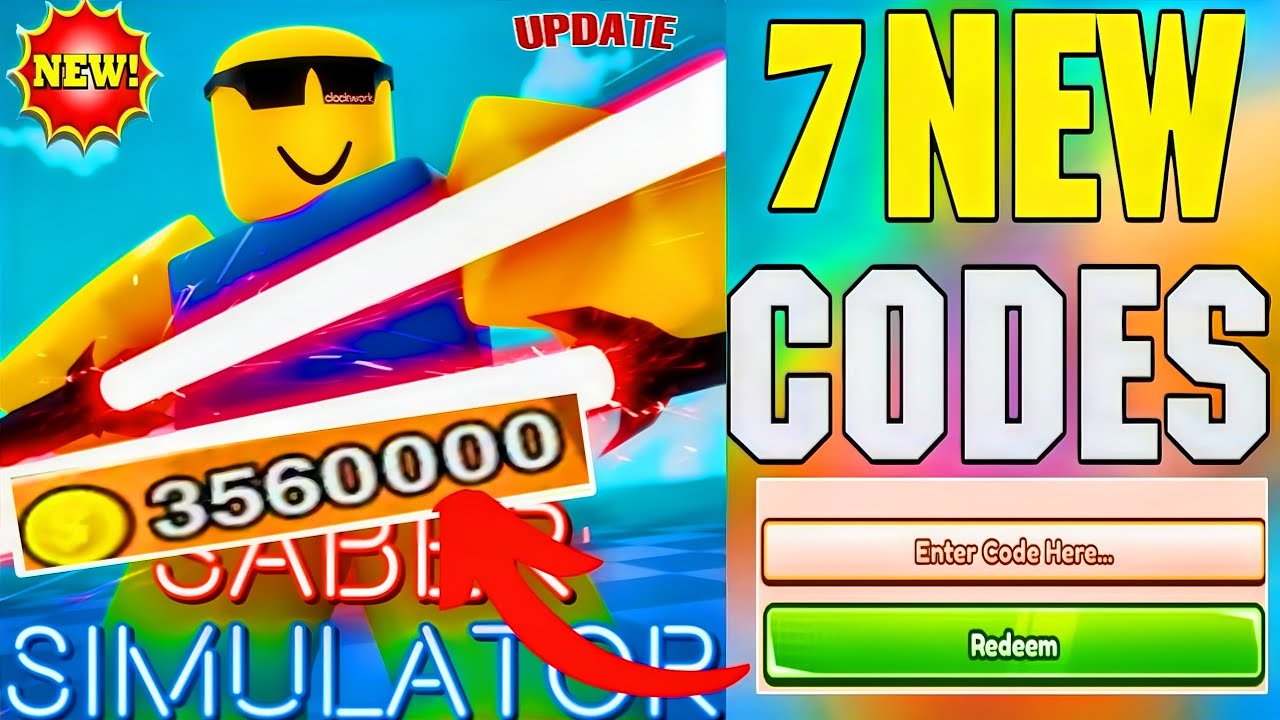 ⚠️Обновление!💥КОДЫ⚠️ КОДЫ ДЛЯ SABER SIMULATOR ROBLOX, МАРТ 2026 - КОДЫ ДЛЯ SABER SIMULATOR