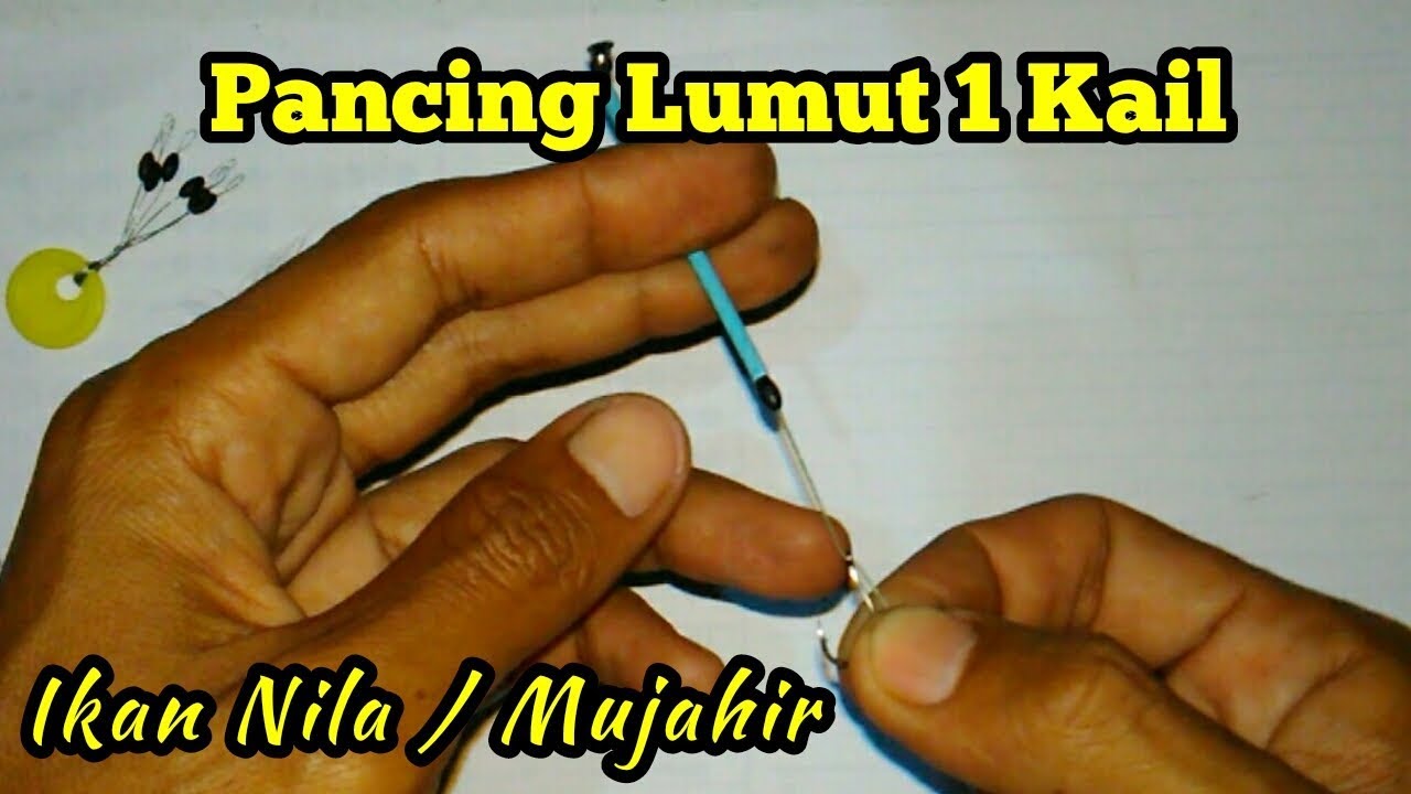 Cara Membuat Rangkaian Pancing Umpan Lumut 1 Kail || Ikan Nila / Mujahir