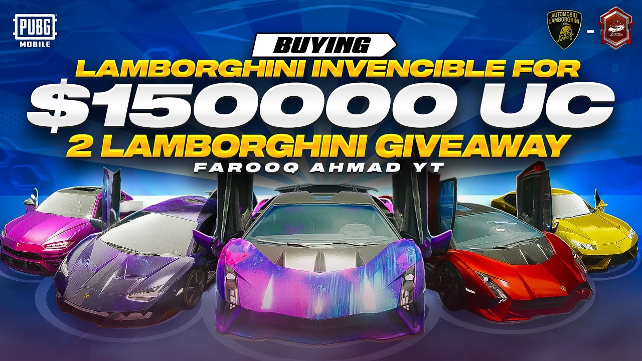 Buying Lamborghini Invencible for $150000 UC | 2 Lamborghini Giveaway | 🔥 PUBG MOBILE 🔥