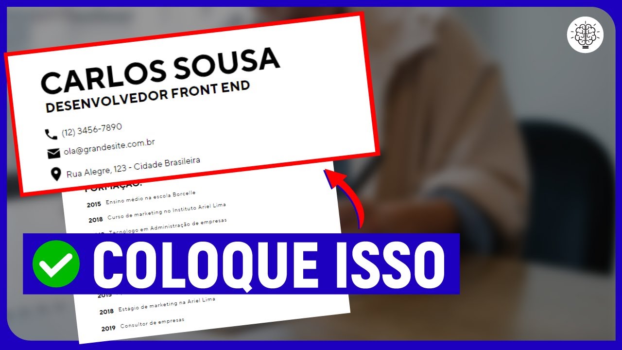O que COLOCAR no CURRÍCULO? - Entenda o que escrever no currículo para conseguir um emprego