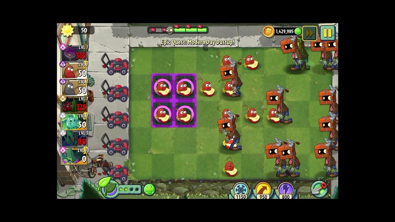 Plants vs Zombies plant quest 