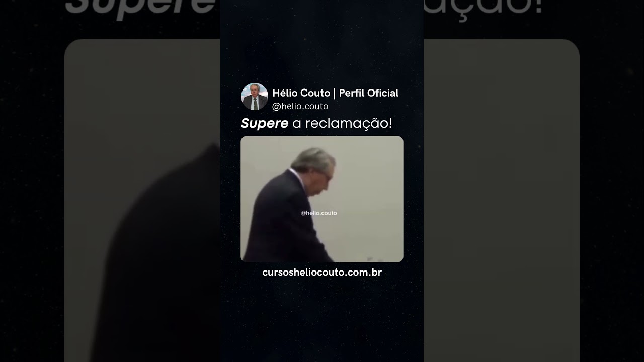 Supere a reclama&ccedil;&atilde;o #heliocouto