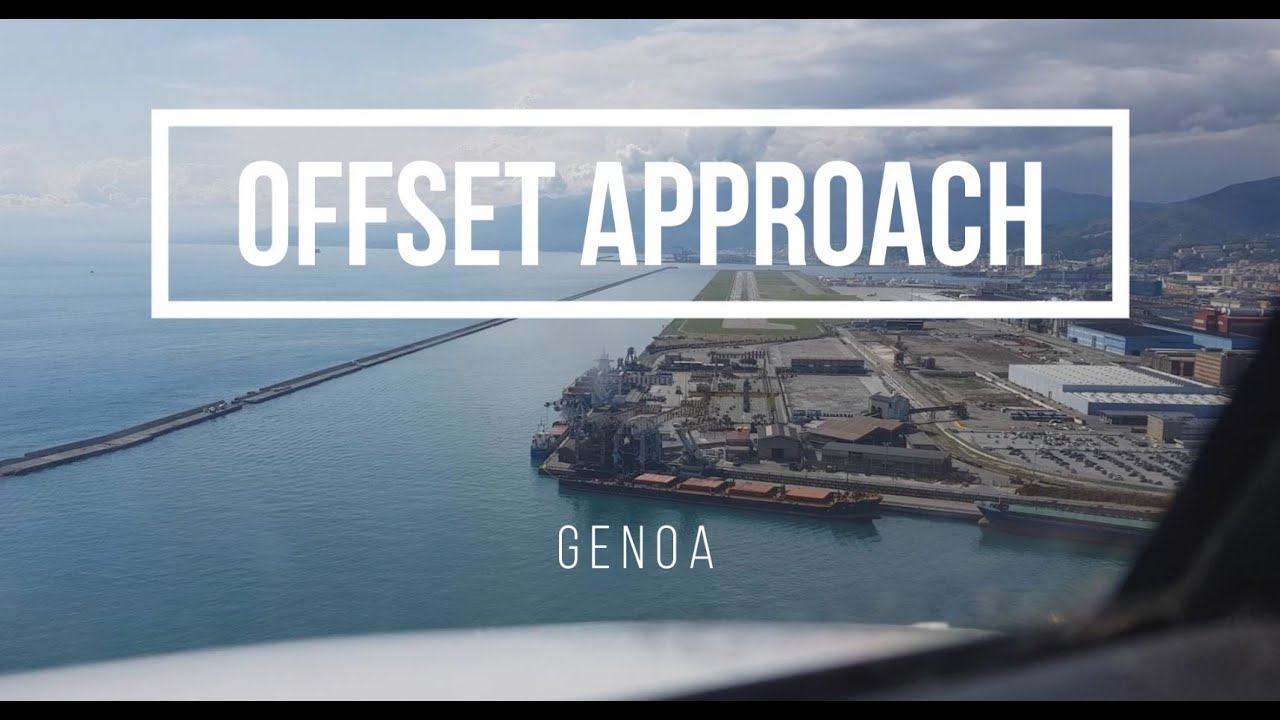 B737-800 Cockpit view - Offset approach and landing in Genova
