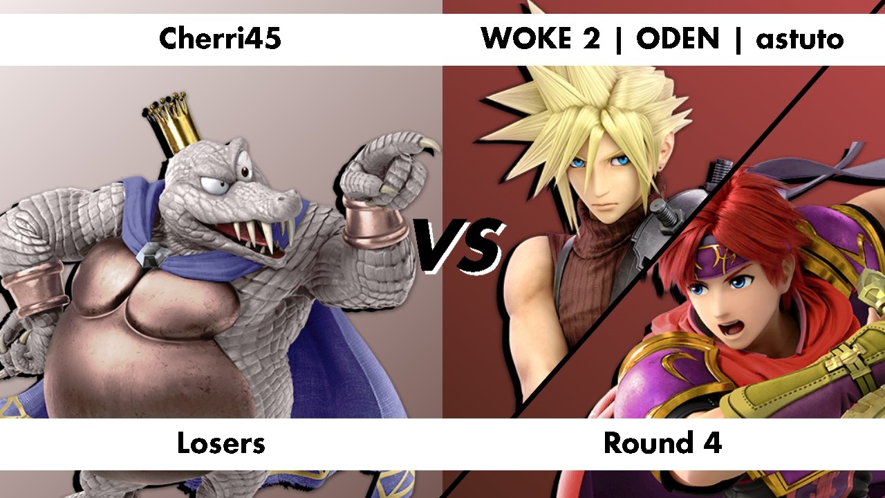 Sundown Gemini - Cherri45 (K. Rool) Vs. WOKE 2 | ODEN | astuto (Cloud, Roy)