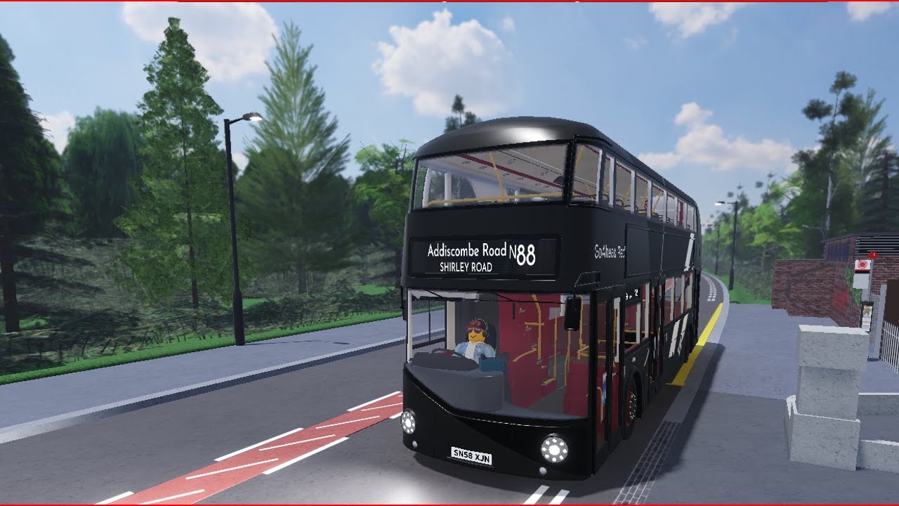 Roblox Croydon - Bus Route N88: Mitcham Common - Shirley | The NB4L - Go Ahead Red | FRV!!