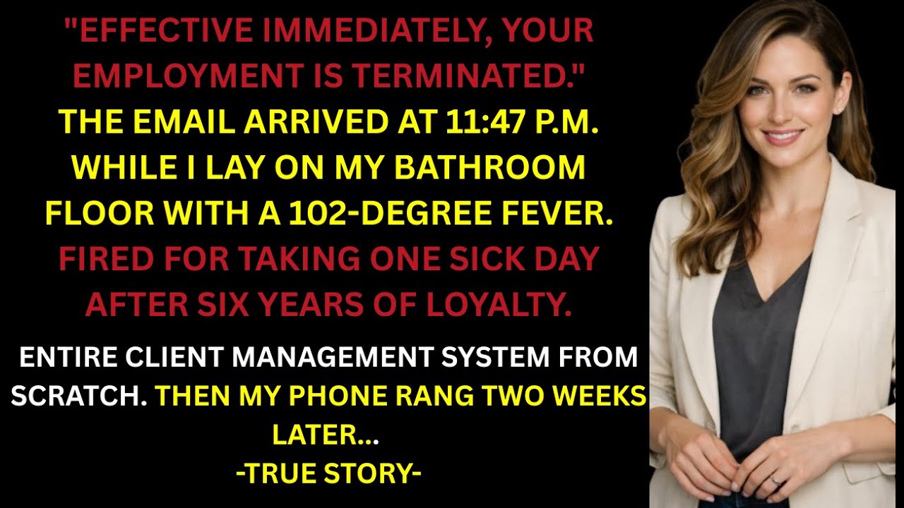 I Got Fired for Being Sick, So I Did This