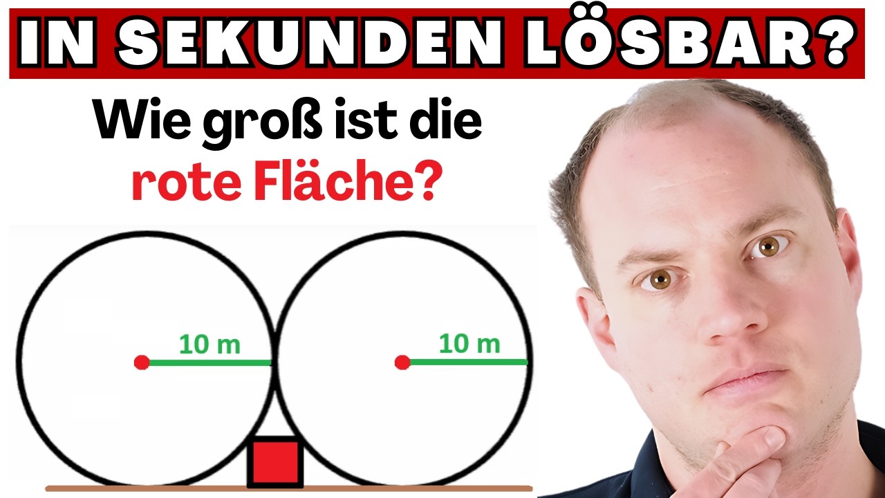 Wie groß ist die rote Fläche? (Einfache Schulmathematik)