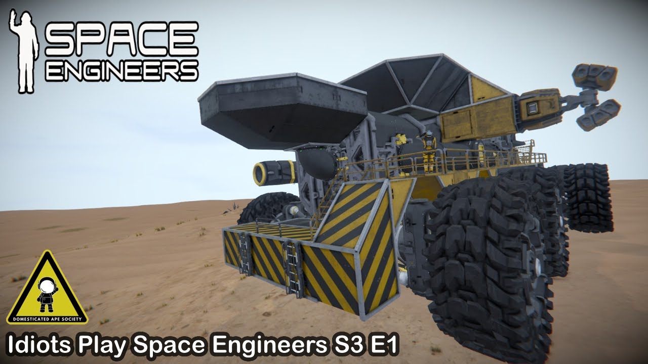 Idiots Play Space Engineers: Domesticated Ape Society | Episode 1 (Space Engineers Funny Moments)