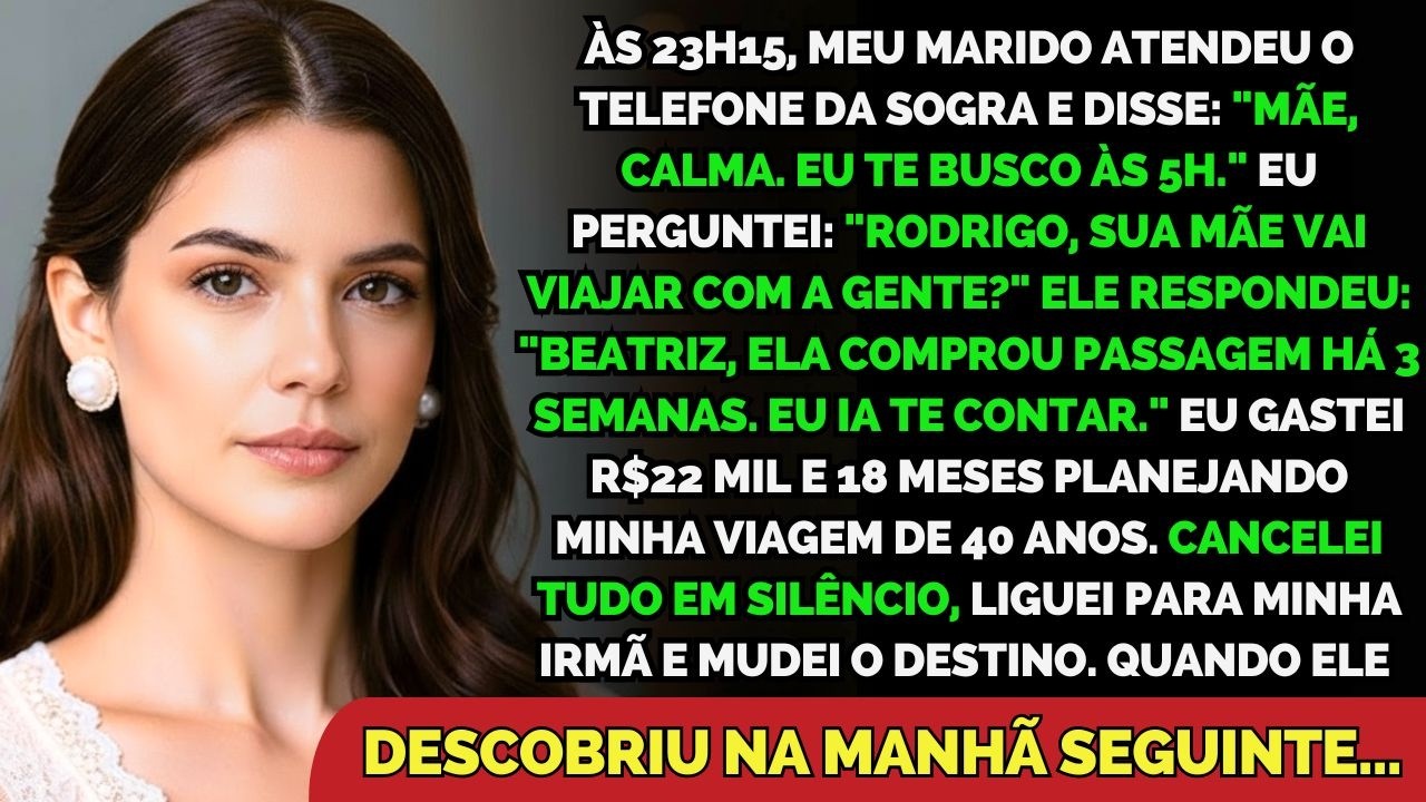 Às 23h, Descobri Que Meu Marido Escondeu Minha Sogra Na Viagem — Cancelei E Fui Com Minha Irmã