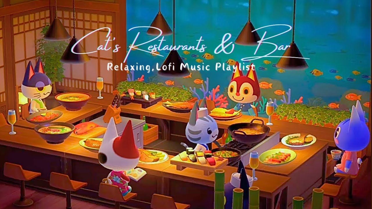 Cat's Restaurants & Bar 🍸🐟 【あつ森BGM】Jazz , Chill Lofi Music & Ambience 🎧