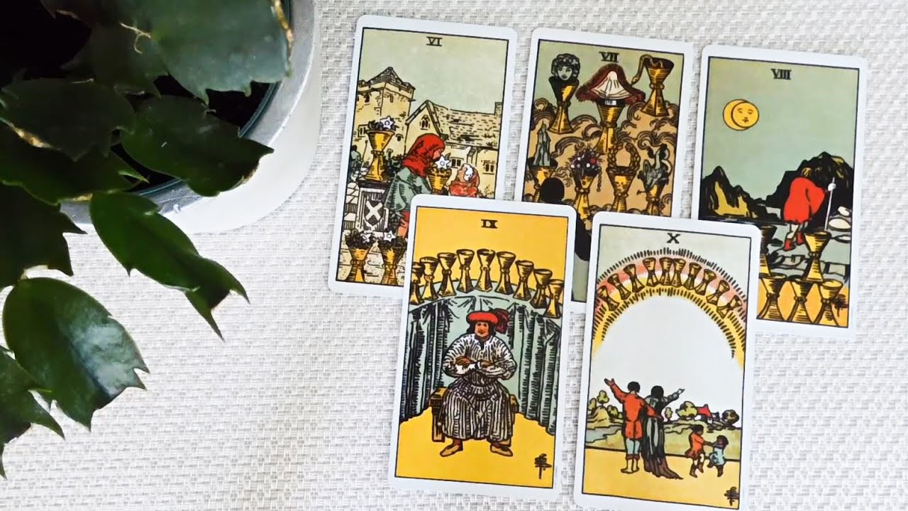 Tarot Rider Waite - Coupes : 6 à 10