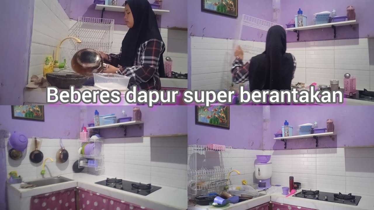 Beberes dapur super berantakan || Geser-geser perabotan dapur 