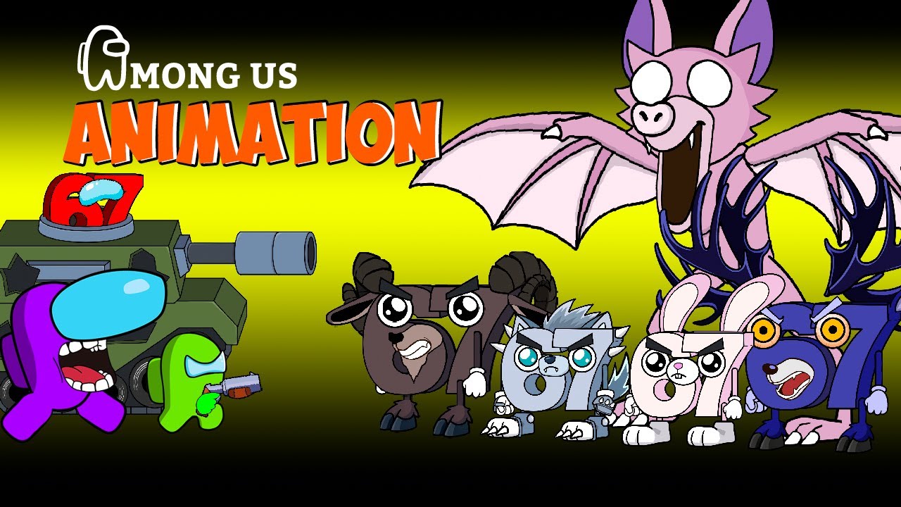 [어몽어스 Among Us] BASE DEFENSE vs Roblox Wolf 67 vs BAT Entity 67 | AMONG US FUNNY ANIMATION