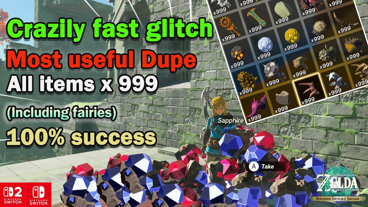 (Easier method) The Best Item Duplication Glitch in Tears of the Kingdom