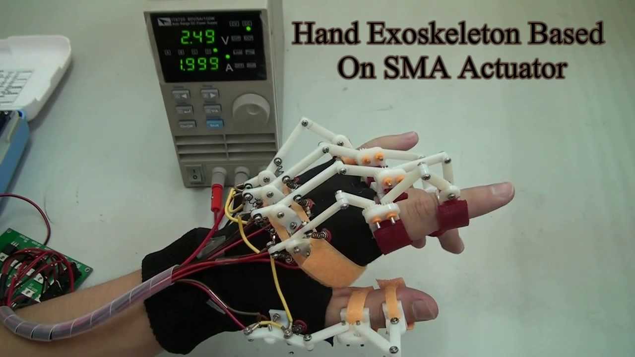 An exoskeleton system for hand rehabilitation driven by shape memory alloy