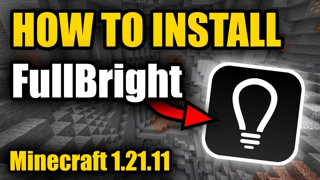 Как установить FullBright для Minecraft 1.21.11 (2026)!