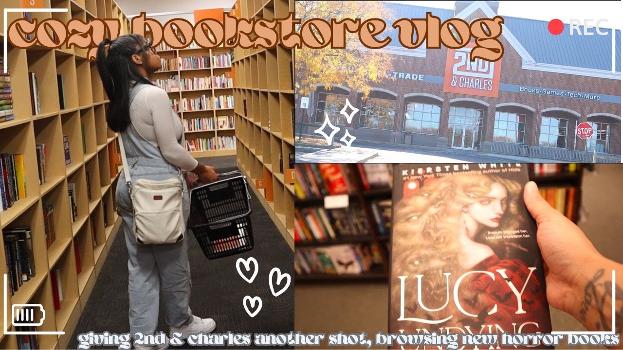 *cozy* fall bookstore vlog 🍁📚 trying 2nd & charles again, what's new in horror, small haul