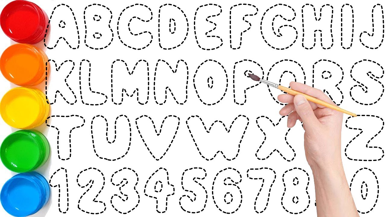 Alphabet Phonics Song // ABCD & 1234 Drawing & Painting Easy // Step by Step Draw & Paint // Ks Art