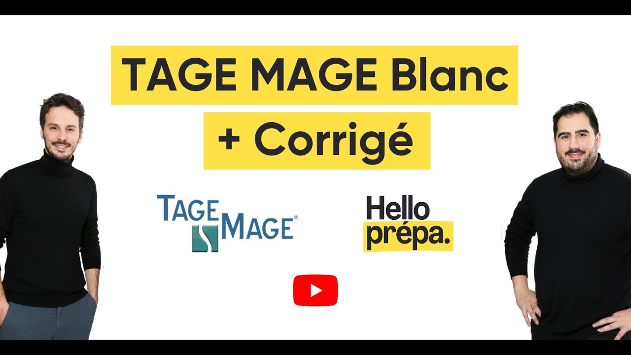 TAGE MAGE Blanc + Corrigé - Hello Prépa - N°1 des AST