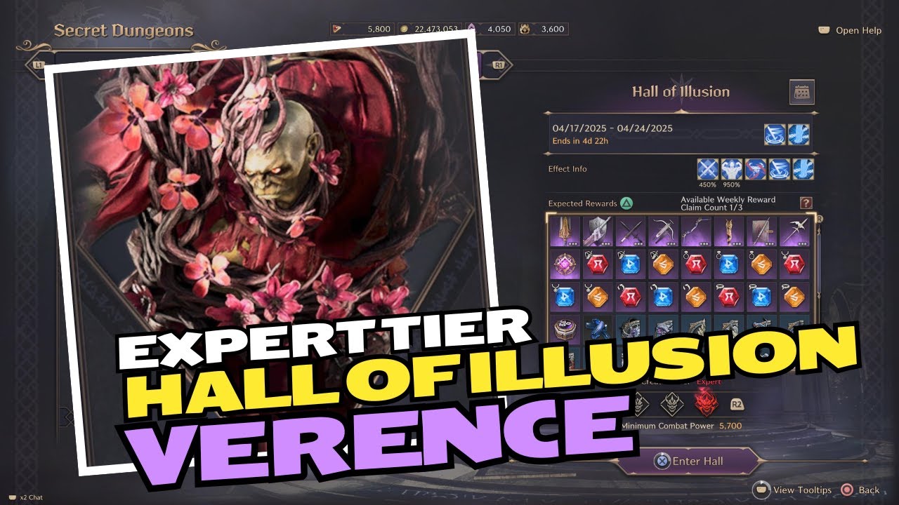 Hall of Illusion: Verence (Expert clear) - Throne and Liberty - Crossbow | Dagger