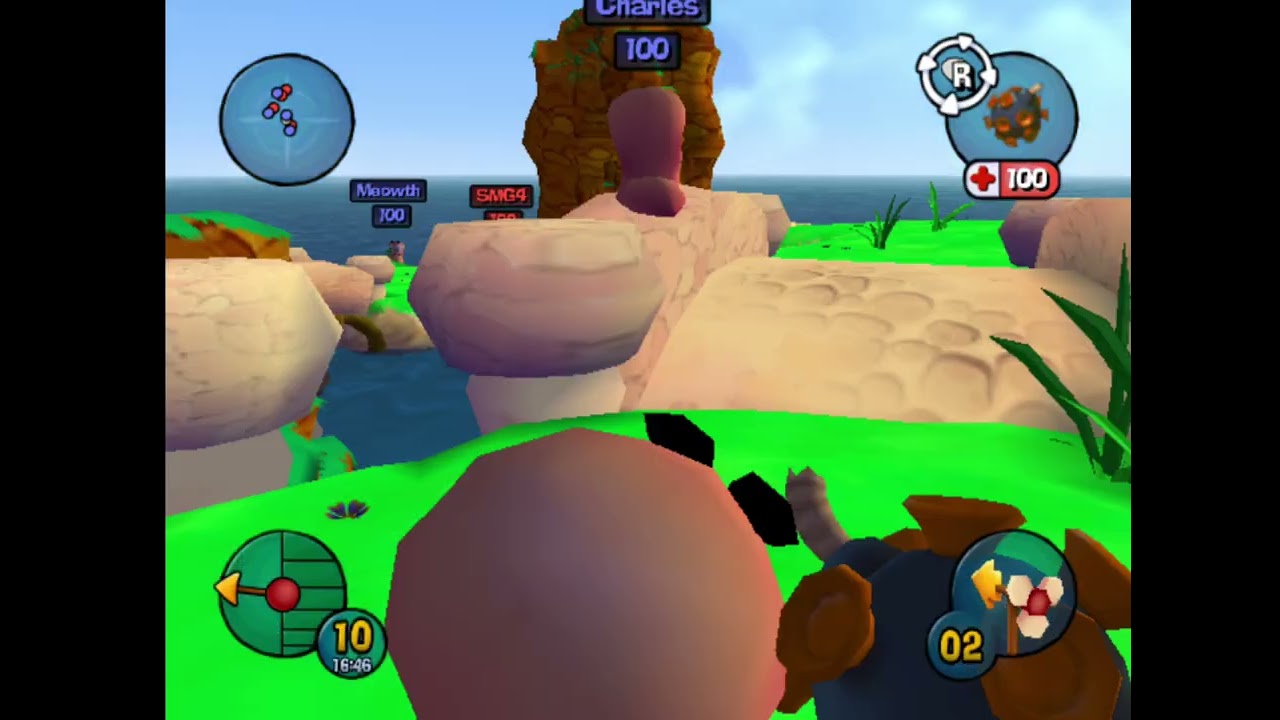 Worms 3D GameCube Gameplay #8 Missions and Multiplayer 