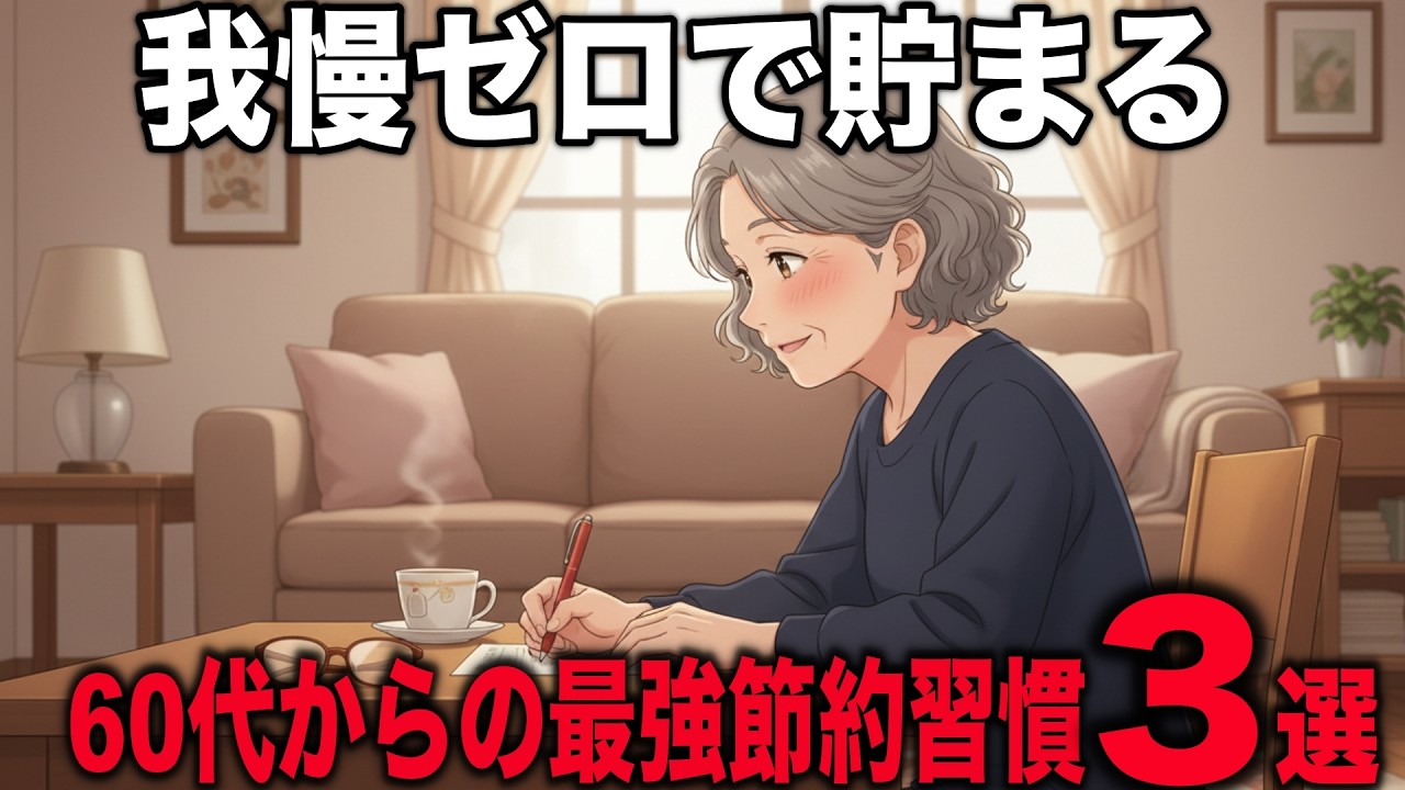 【頑張らなくてOK】60代からの我慢しない貯金術3選【シニア朗読雑学・アニメ漫画】