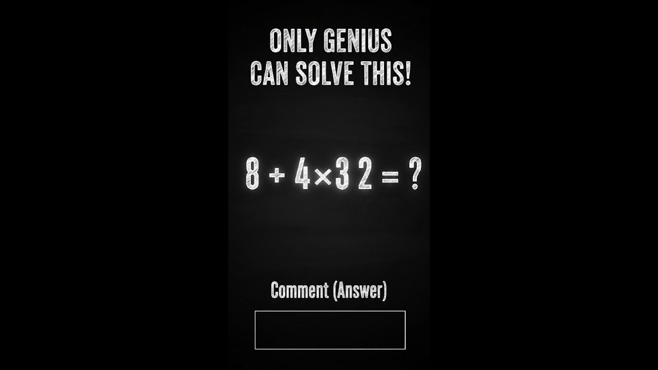 Only Genius Can Solve These Problems..