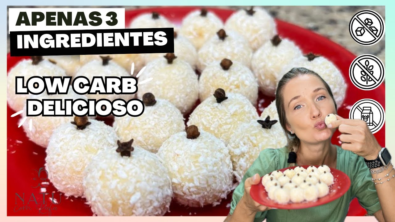 BEIJINHO SEM LEITE CONDENSADO, APENAS 3 INGREDIENTES E LOW CARB