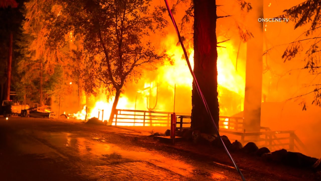 Two Houses Burn in Crestline