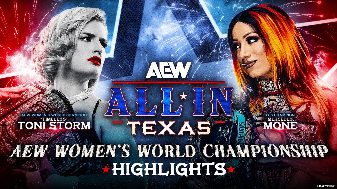 Toni Storm vs. Mercedes Moné | AEW Women’s World Title Highlights | AEW All In: Texas 2025