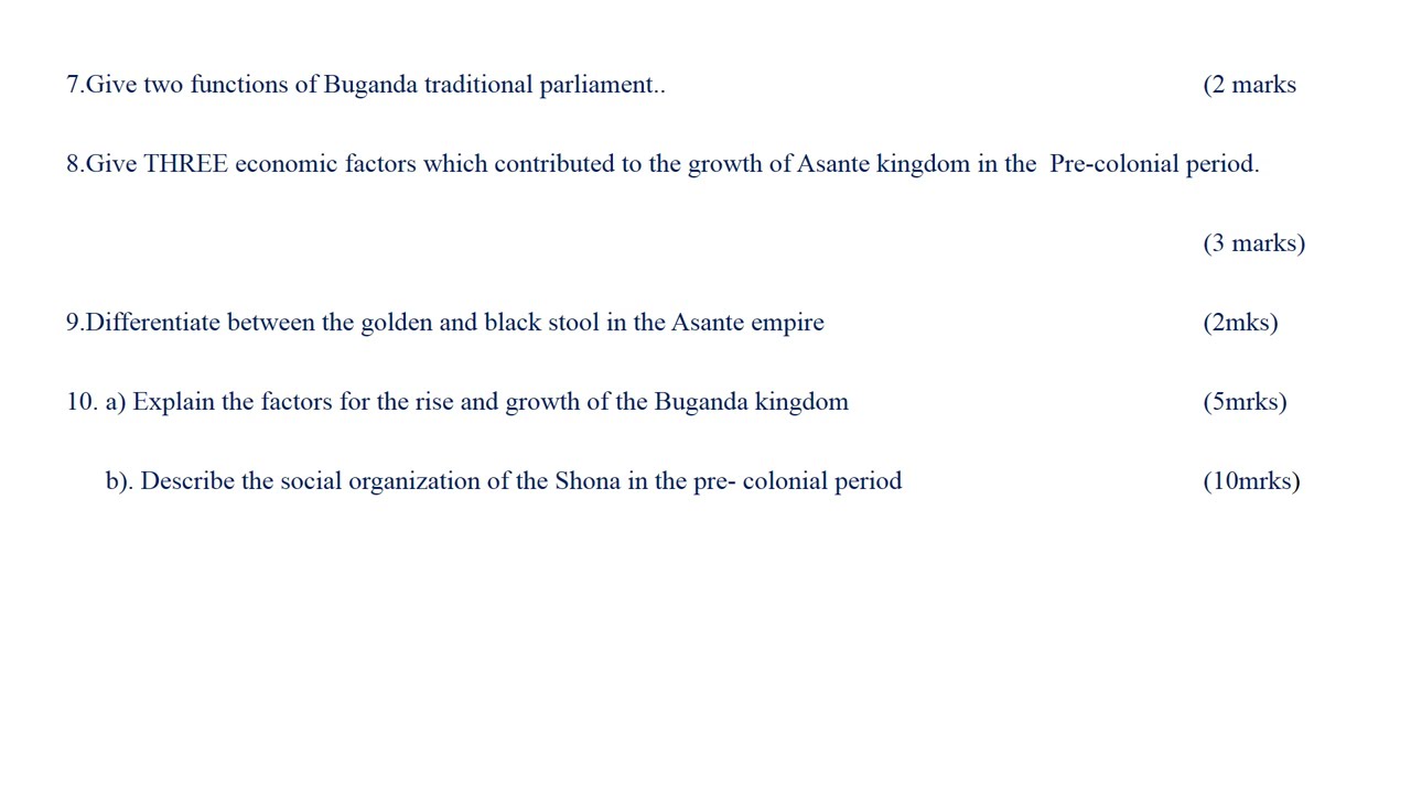 KCSE 2024 HISTORY & GOVERNMENT F4 PAPER1 EXAMINATION