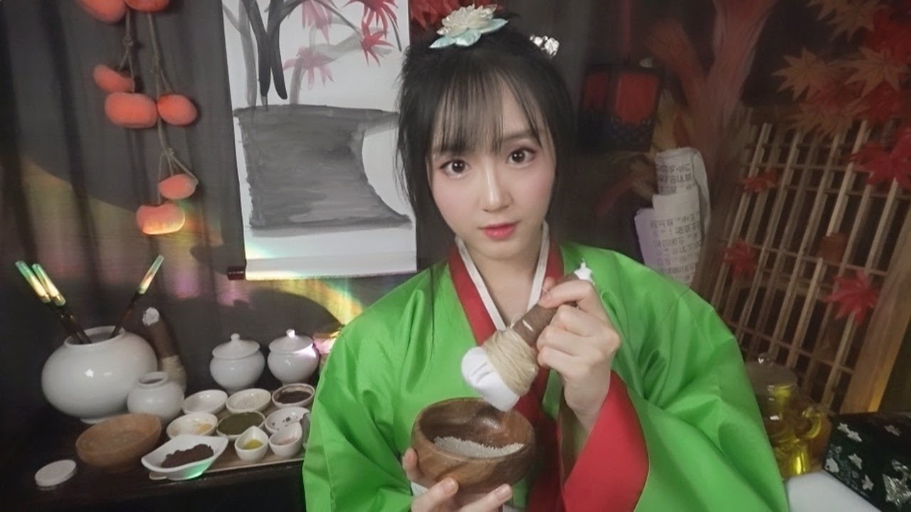 ASMR(Sub✔)Korean Traditional Beauty Spa Role PlayㅣFacial Treatment, Makeup,Hair StylingㅣAutumn Night