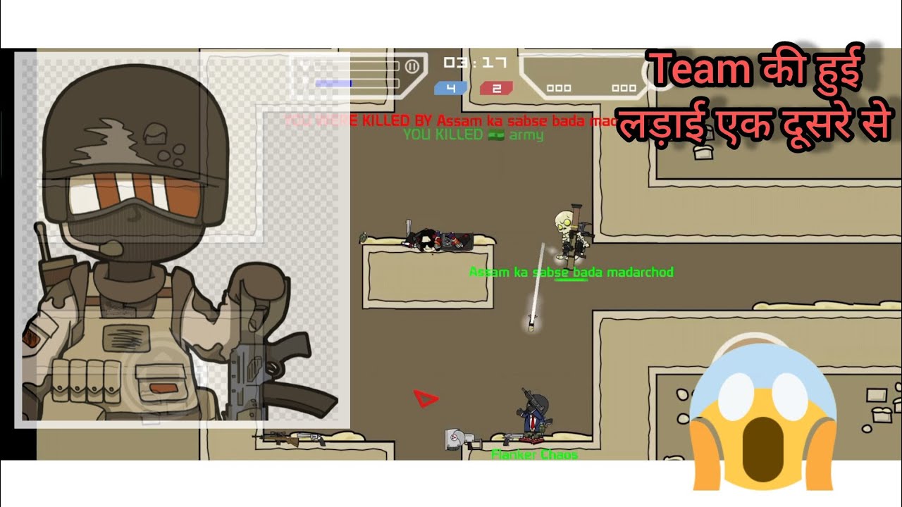 Idiots 😡 In My Team 😱😱 #win#minimilitia #kill 